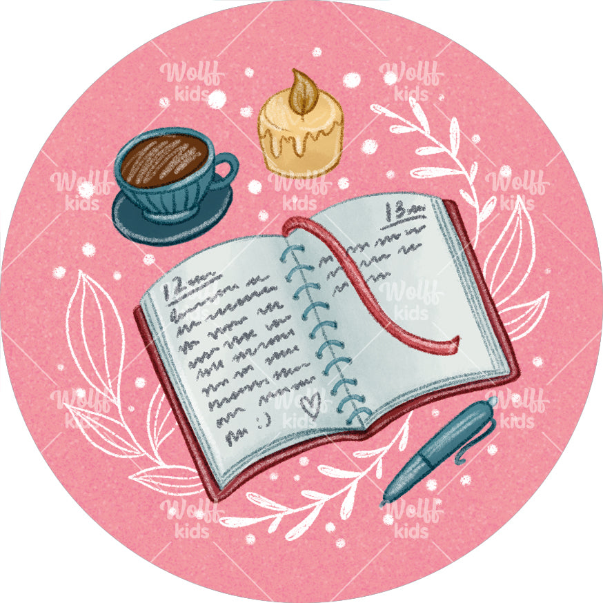Einzelner Magnet: me time: Journaling- aus dem Kopf aufs Papier